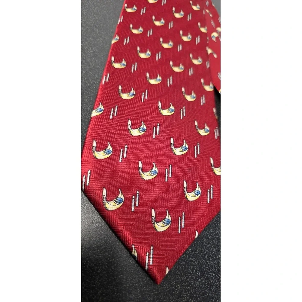 Venezia‎ By Italy Lavoraxione Antigianale Mens Neck Tie Gondola Boat Silk Career